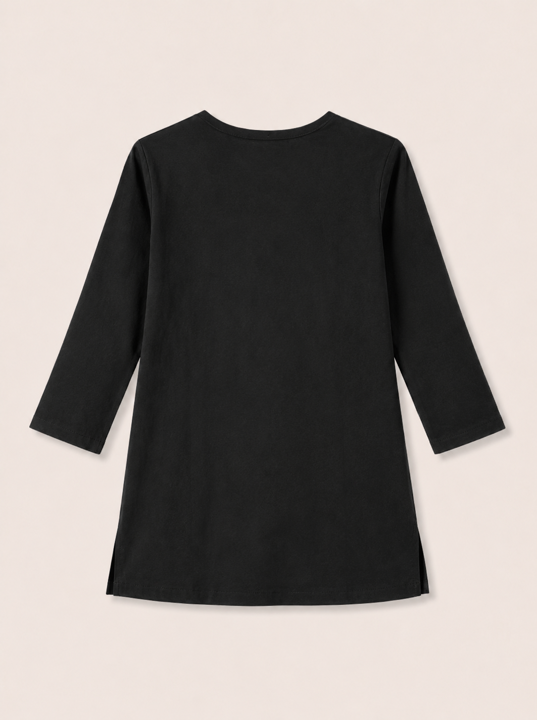 Hand-Painted Petal Black Kurti - Image 3